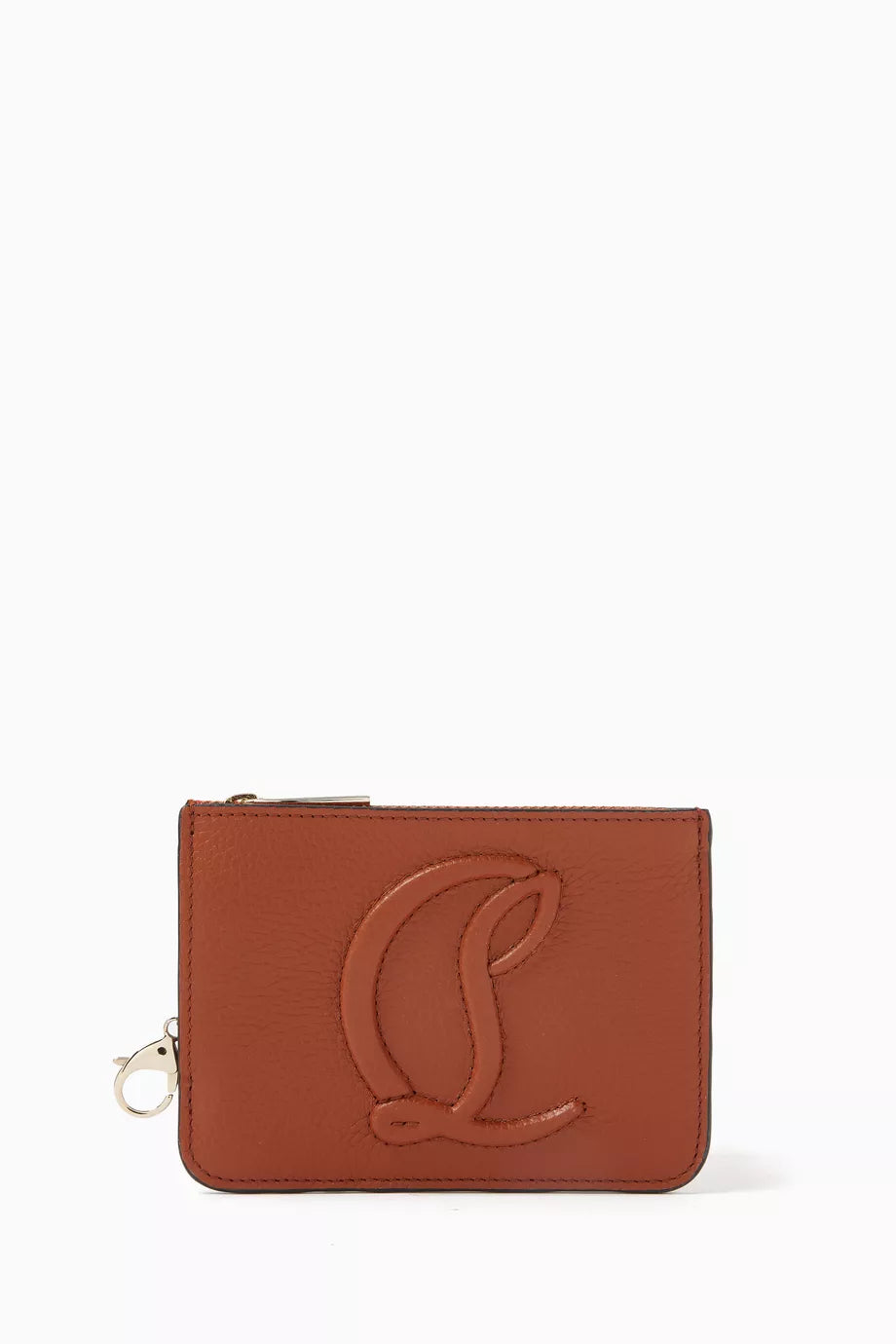 By My Side Zipped Key Holder in Textured Empire Calf Leather