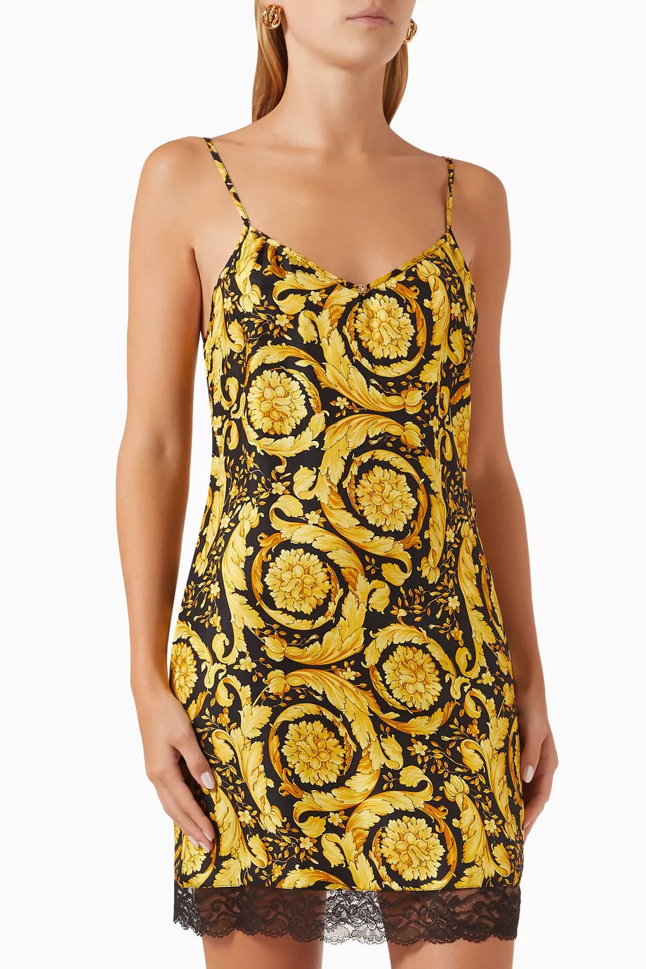 Barocco-print Slip in Silk