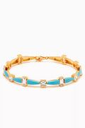 Feelin The Glow Enamel Bracelet in 24kt Gold-plated Sterling Silver