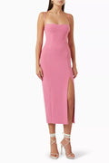Marisol Midi Dress in Bonded Stretch Crepe