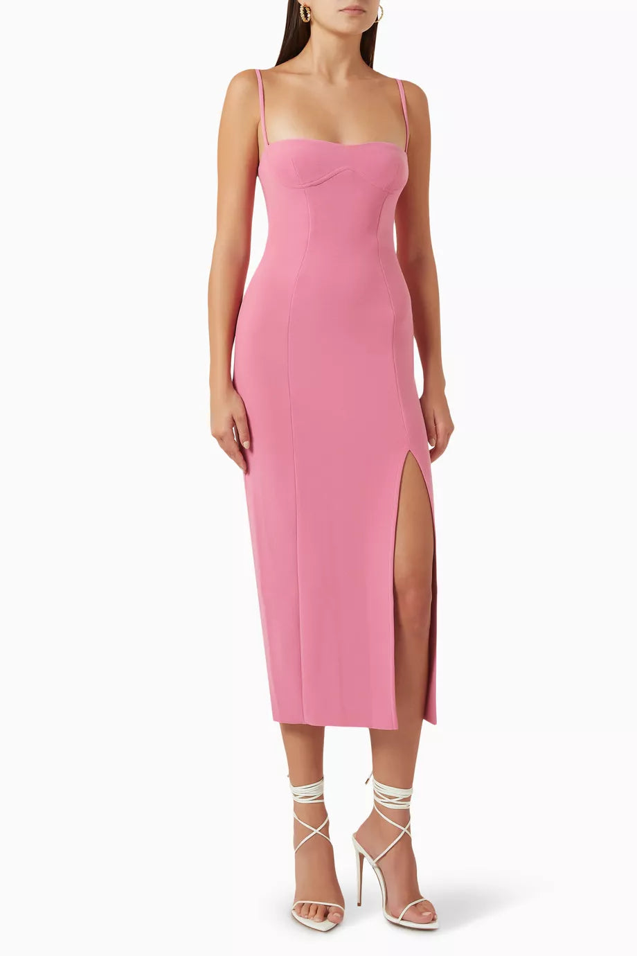 Marisol Midi Dress in Bonded Stretch Crepe
