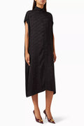 BB Monogram Rawcut Dress in Viscose-jacquard