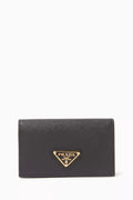 Logo-detail Wallet in Saffiano Leather