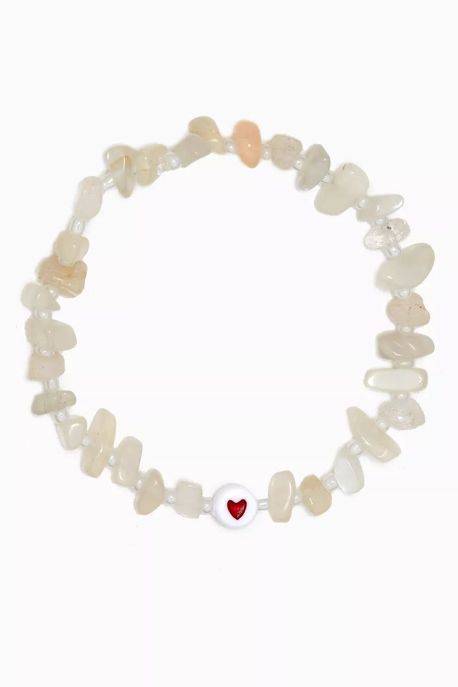 Love Heart Moonstone Crystal Healing Bracelet