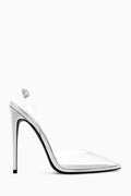 Macallan 120 Slingback Pumps in PVC & Metallic Vegan Leather