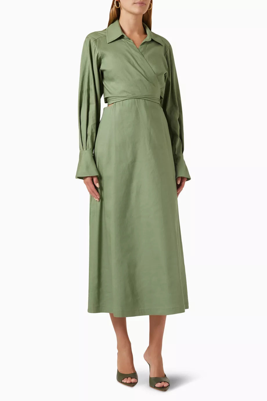 Giulia Midi Dress in Linen Blend