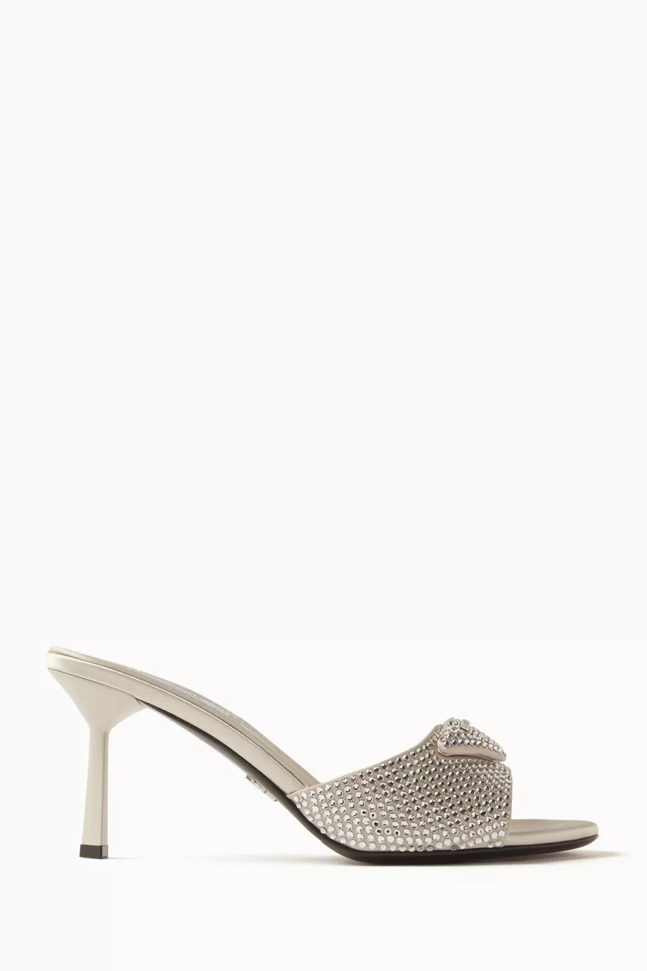 Crystal-embellished 75 Mule Sandals in Nappa Leather