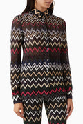 Chevron Shirt in Lamé