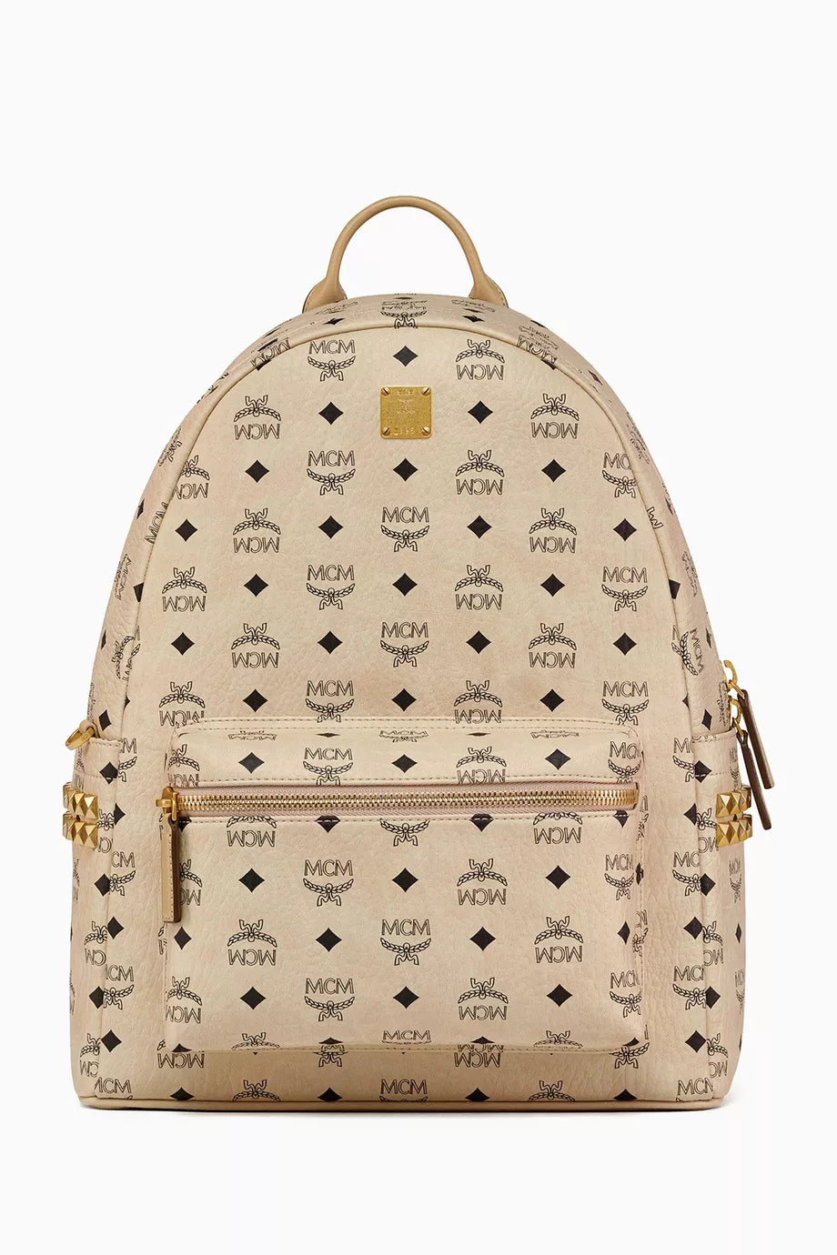 Medium Stark Side Studs Visetos Backpack in Coated-canvas