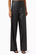 Drina Wide-leg Pants in Vegan-leather