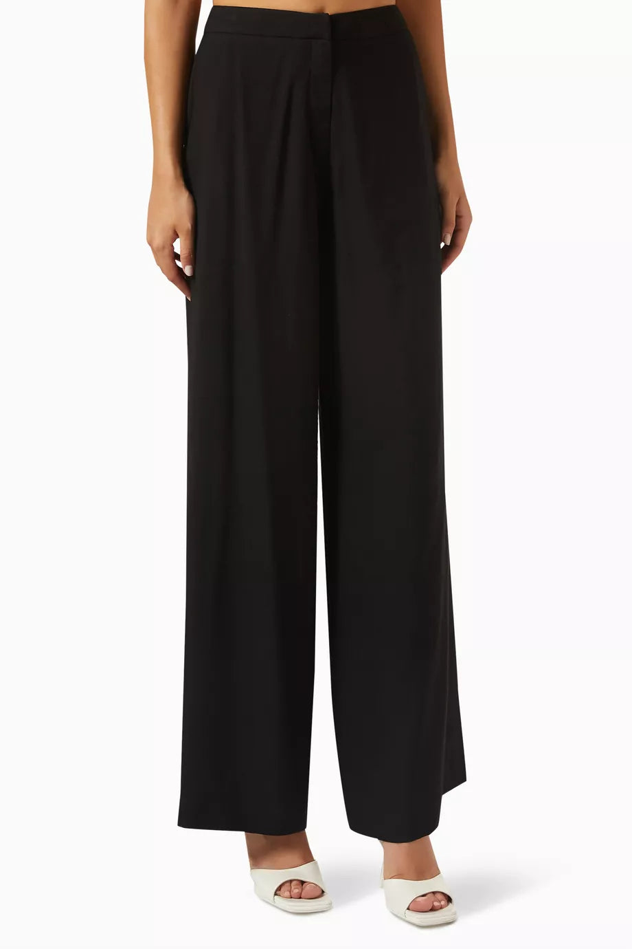 Drina Wide-leg Pants in Wool-silk Blend