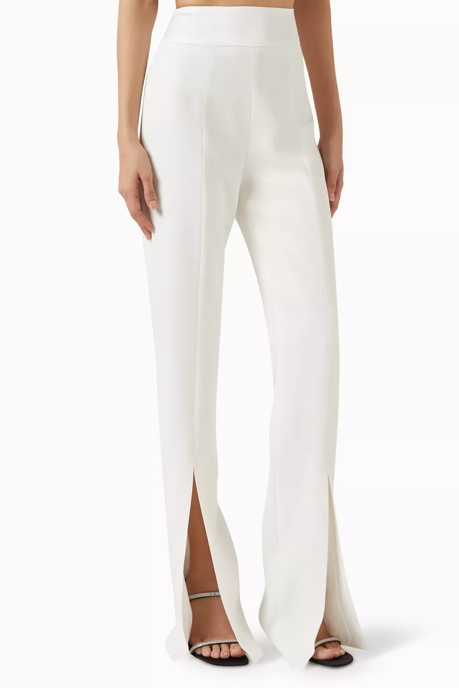 Ariah Front Slit Pants in Acetate-blend
