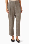 Houndstooth Pants in Linen