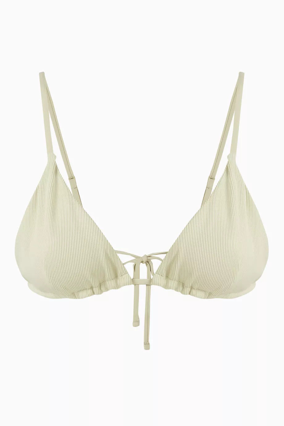 Lucia II Ribbed Triangle Bikini Top