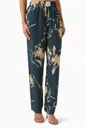 Ida Palm Straight-leg Pants in Cupro-blend