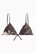 Lucia II Iris Floral Triangle Bikini Top