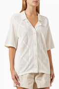 Elena Diamond Shirt in Organic Cotton-blend Knit