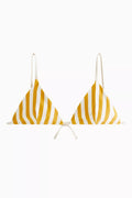 Lucia II Striped Triangle Bikini Top