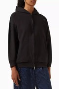 BB Paris Crystal-embellished Zip-up Hoodie in Fleece