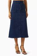 Jocelyn Midi Skirt in Denim