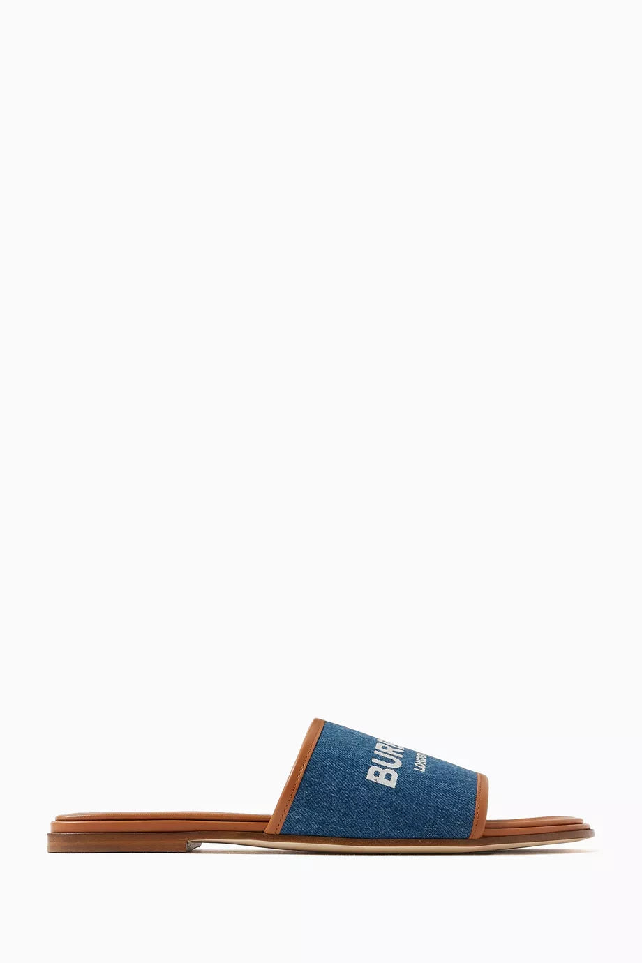 Carolyn Logo Slides in Denim