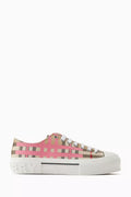 Jack 21 Checked Low-top Sneakers in Cotton-canvas