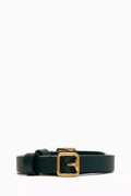 Double B Buckle Belt in Calfskin Leather
