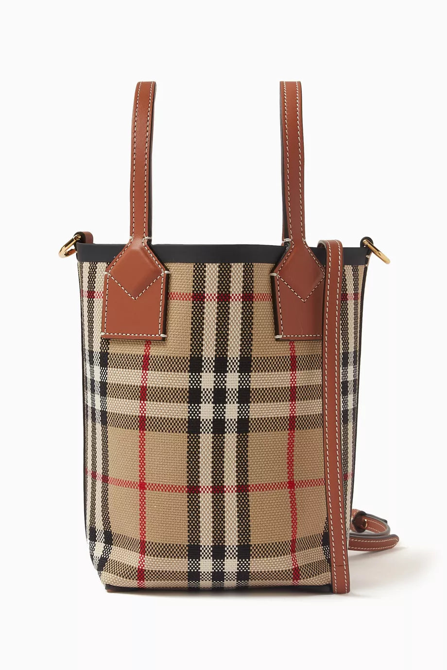 Mini London Tote Bag in Vintage Check Canvas