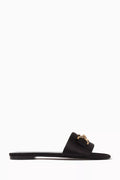 La Medusa Crystal-embellished Mule Sandals in Satin