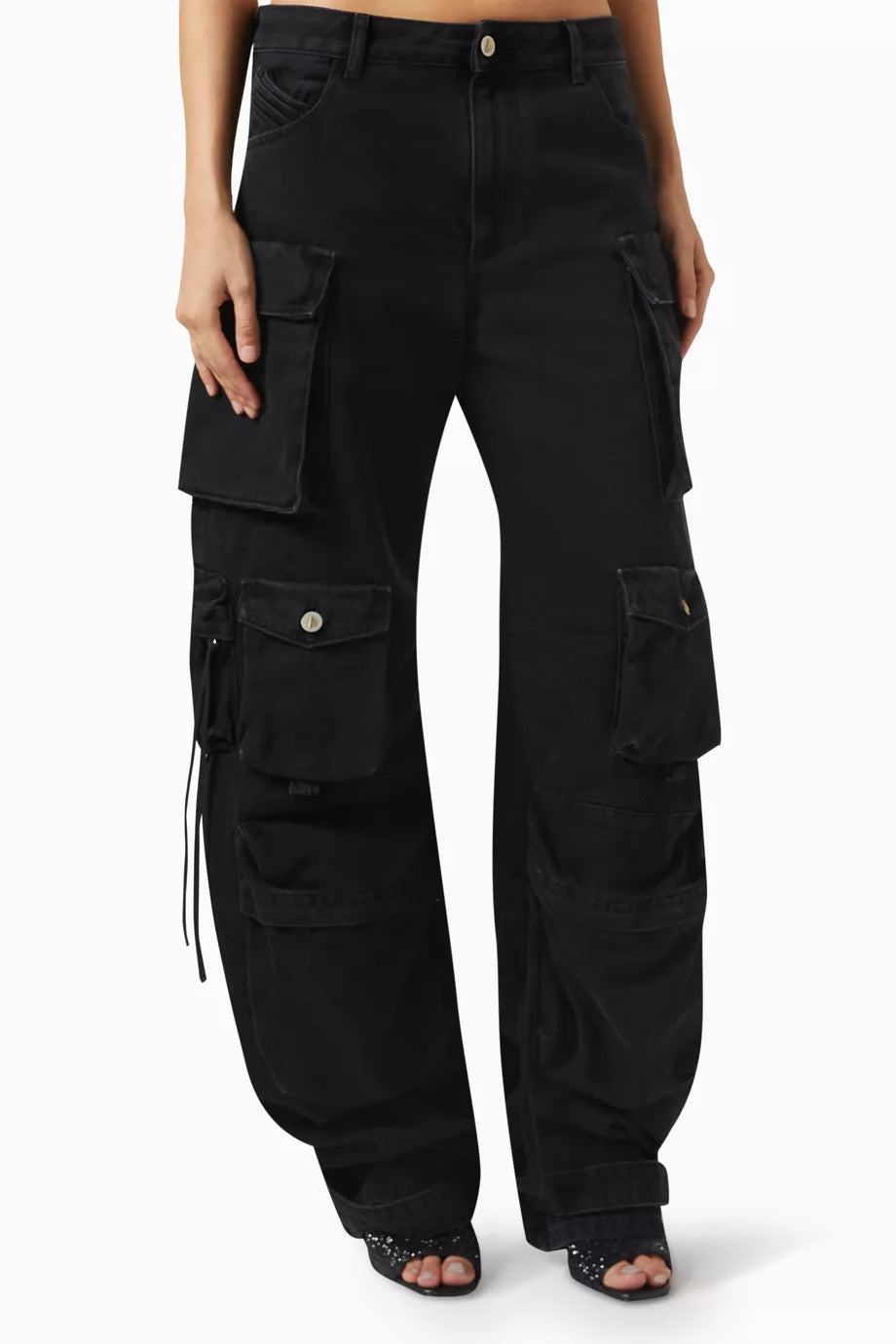Fern Oversized Cargo Pants in Denim