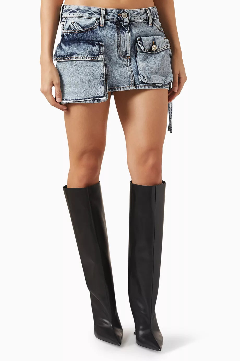 Fay Cargo Mini Skirt in Denim