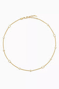 Floating Stone Charm Choker in 18kt Recycled Gold-plated Vermeil