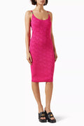 La Greca Medusa Midi Dress in Knit