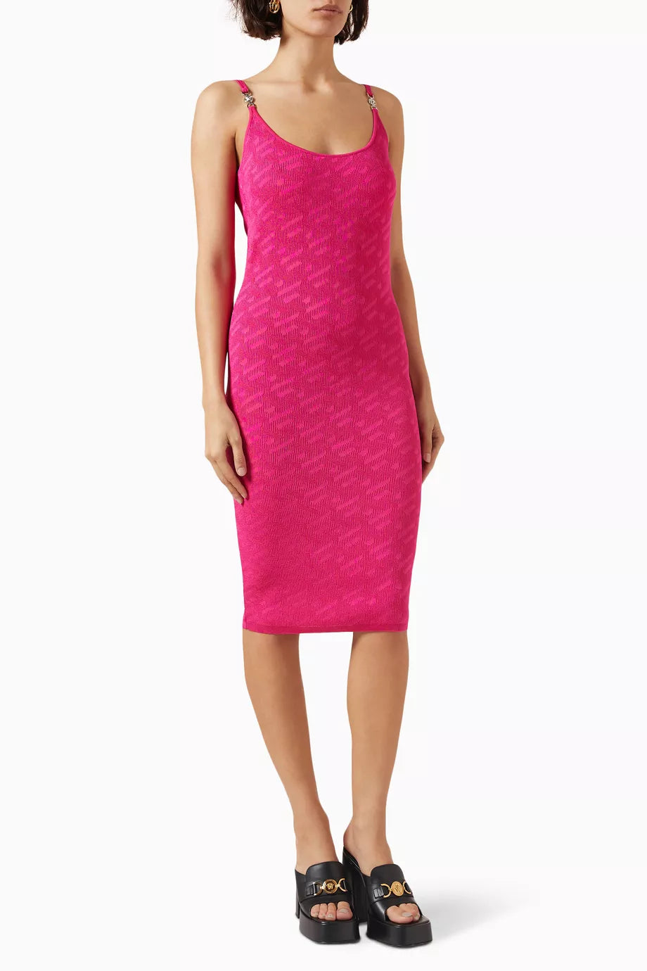 La Greca Medusa Midi Dress in Knit