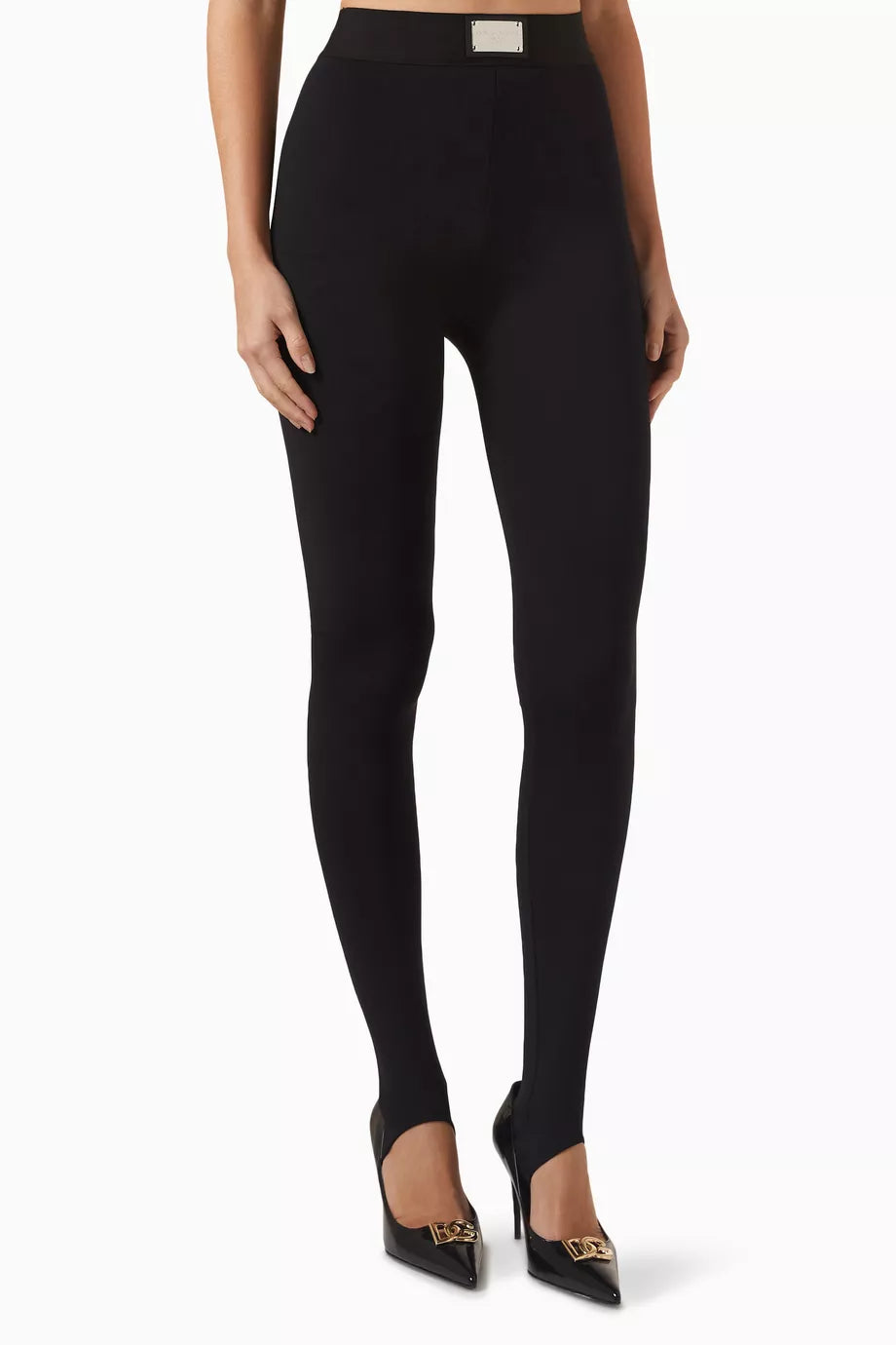 Logo Engraved High-rise Leggings