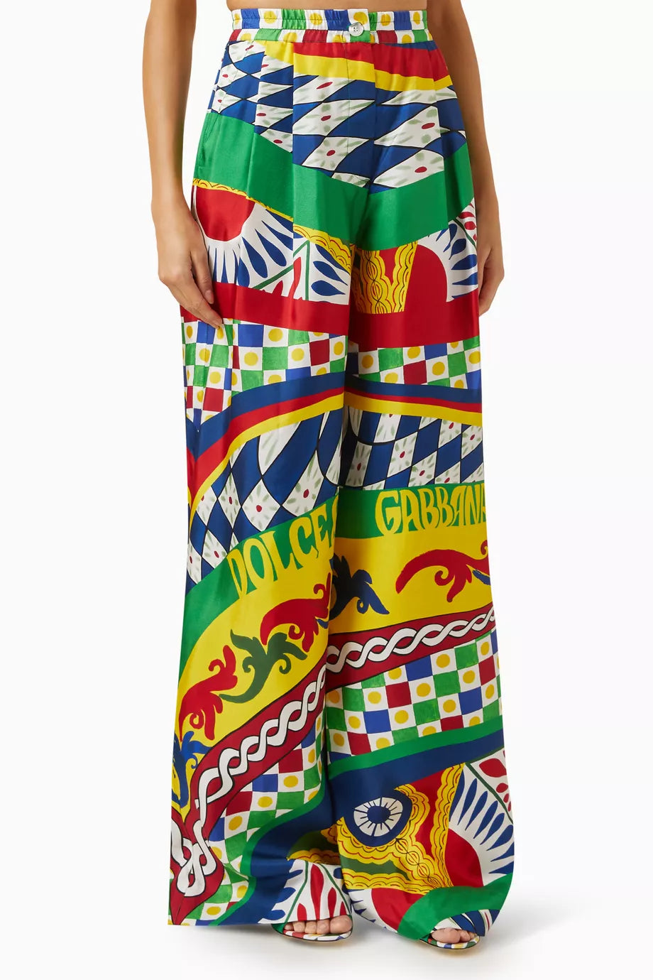 Carretto-print Pyjama Pants in Silk-twill