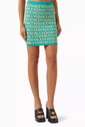 All-over Logo Skirt in Cotton-knit