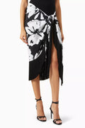 Floral Fringe Sarong in SIlk