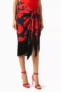 Floral Fringe Sarong in SIlk