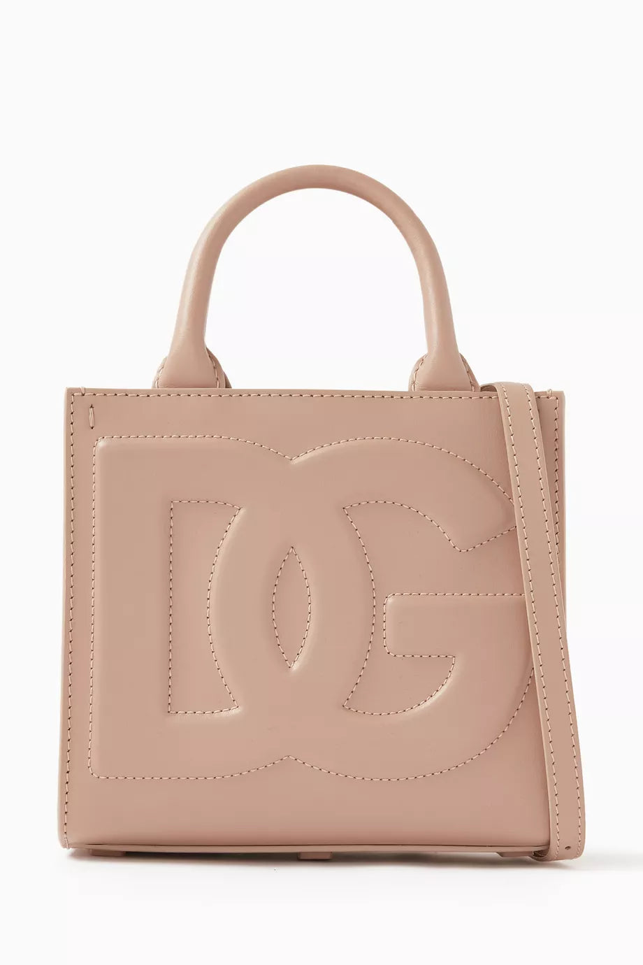 Mini Daily Logo Tote Bag in Leather
