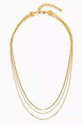 Chandon Multi Chain Charm Necklace in Gold-plated Brass