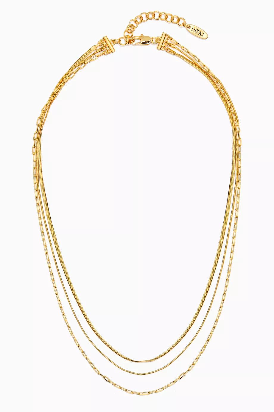 Chandon Multi Chain Charm Necklace in Gold-plated Brass