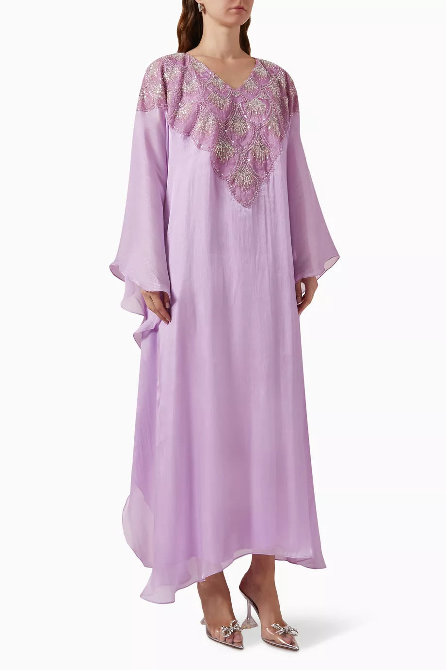 Embellished Kaftan in Organza