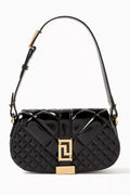 Mini Greca Goddess Shoulder Bag in Quilted Calf Leather