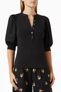 Coralee Puff Sleeve Top in Cotton