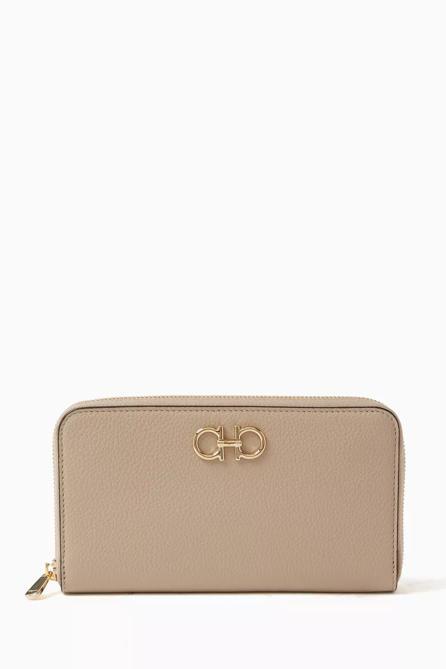 Gancini Soft Continental Wallet in Pebbled Leather