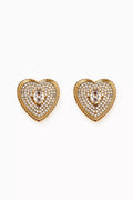 Doreen Clip-on Earrings in Gold-plated Brass