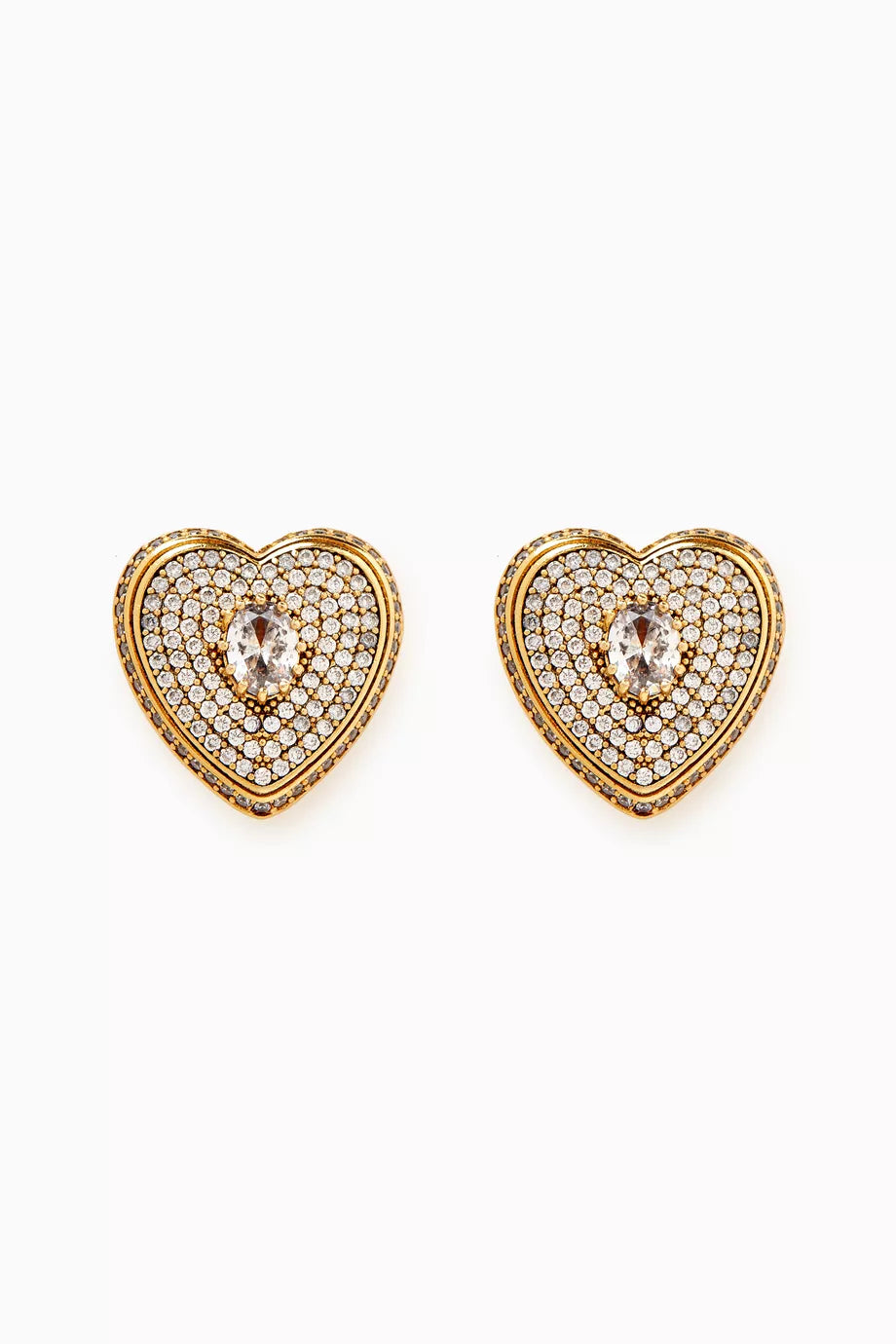 Doreen Clip-on Earrings in Gold-plated Brass