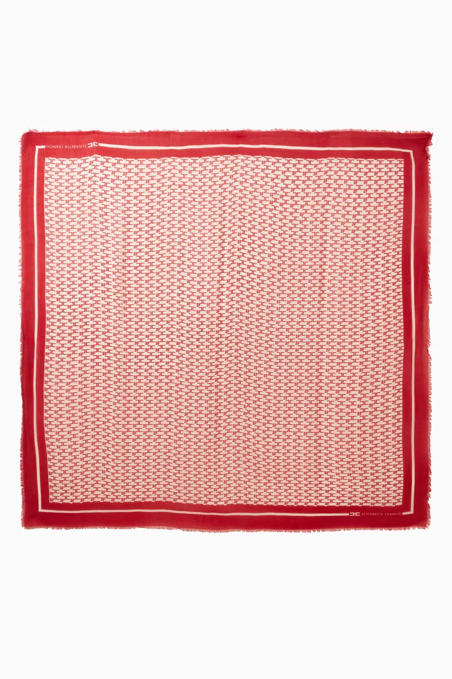 Logo Monogram Scarf in Cashmere-silk Blend