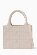Bold Mini Shopper in Embossed Leather